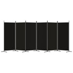 Romdeler Med 6 Paneler Svart 520X180 Cm Stoff