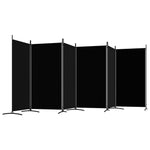 Romdeler Med 6 Paneler Svart 520X180 Cm Stoff