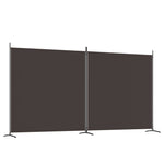 Romdeler Med 2 Paneler Brun 348X180 Cm Stoff