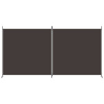 Romdeler Med 2 Paneler Brun 348X180 Cm Stoff