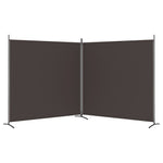 Romdeler Med 2 Paneler Brun 348X180 Cm Stoff