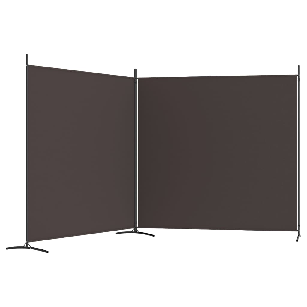 Romdeler Med 2 Paneler Brun 348X180 Cm Stoff