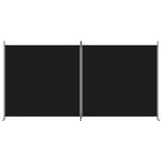 Romdeler Med 2 Paneler Svart 348X180 Cm Stoff