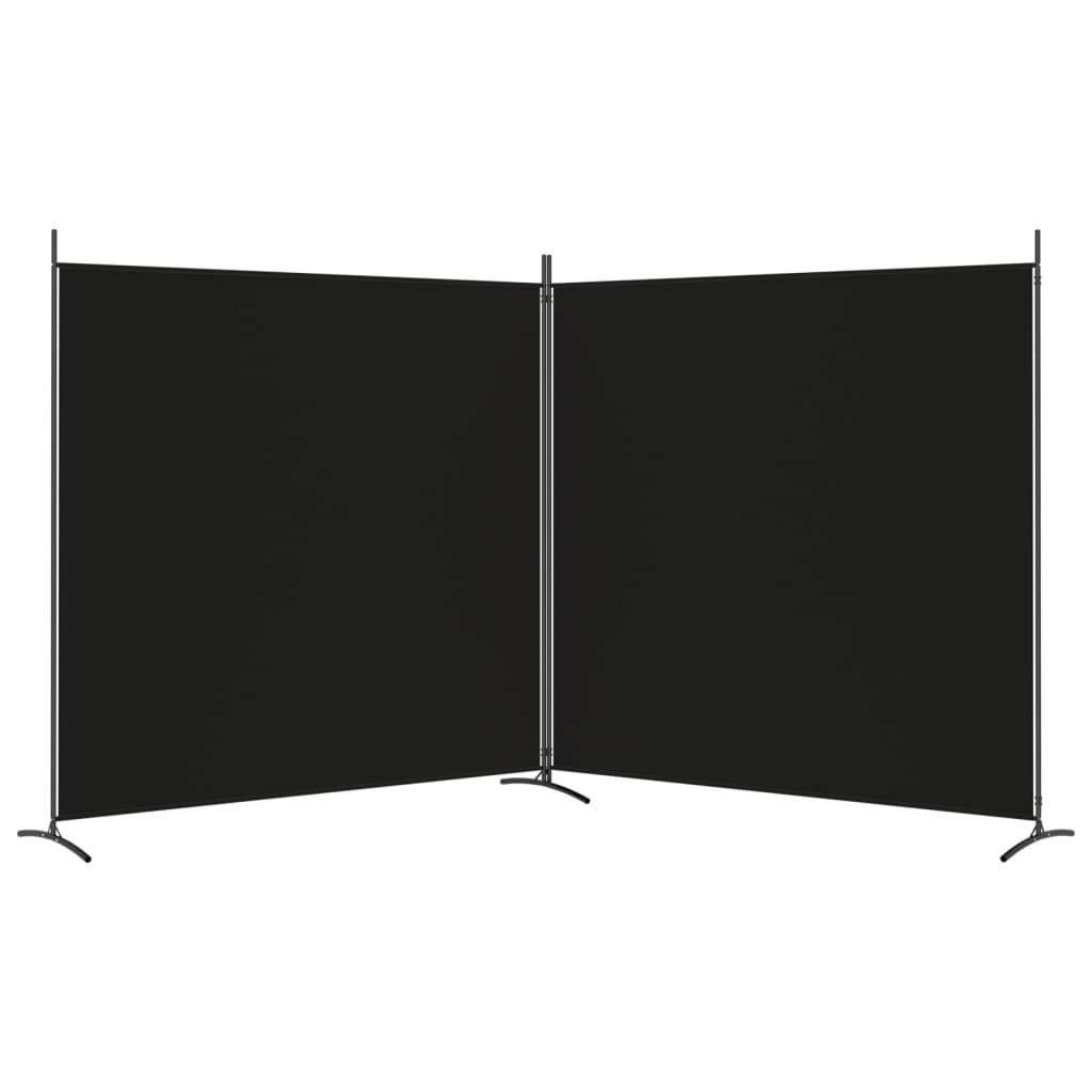 Romdeler Med 2 Paneler Svart 348X180 Cm Stoff