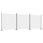 Romdeler 3 Paneler Hvit 525X180 Cm Stoff