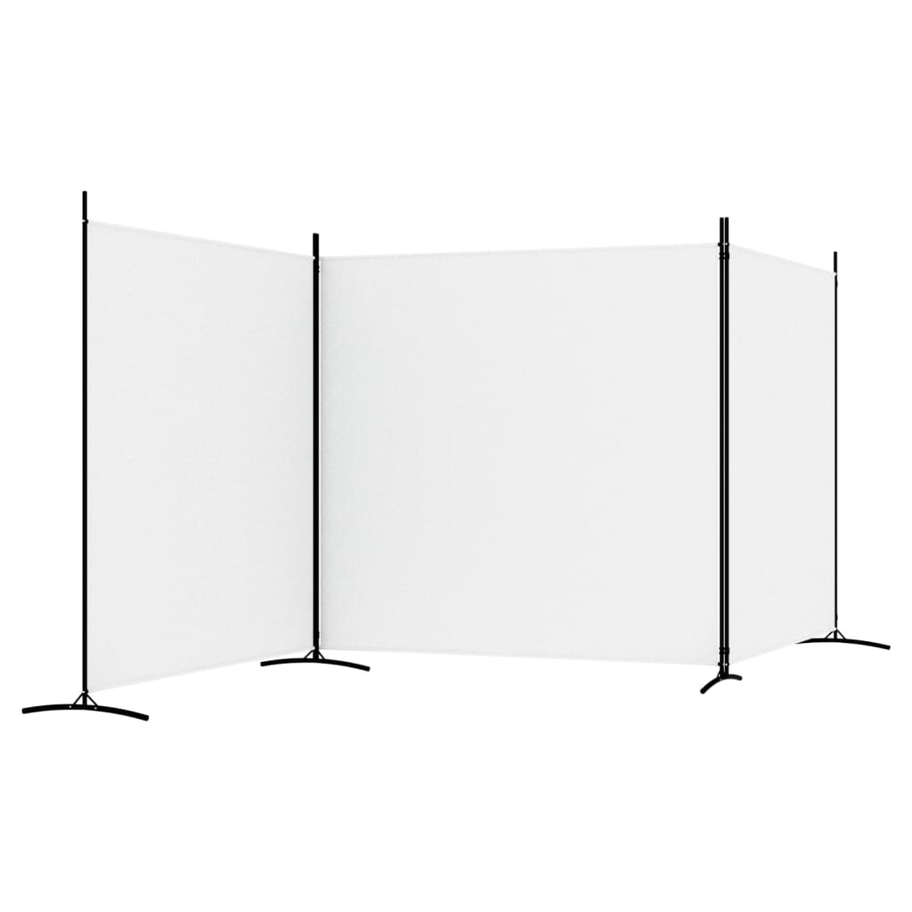 Romdeler 3 Paneler Hvit 525X180 Cm Stoff
