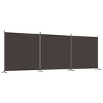 Romdeler 3 Paneler Brun 525X180 Cm Stoff