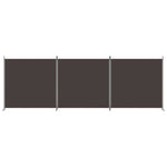 Romdeler 3 Paneler Brun 525X180 Cm Stoff