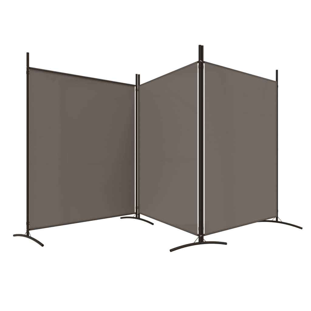 Romdeler 3 Paneler Antrasitt 525X180 Cm Stoff