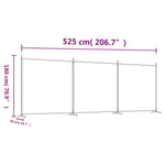 Romdeler 3 Paneler Antrasitt 525X180 Cm Stoff