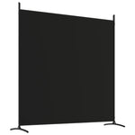 Romdeler 3 Paneler Svart 525X180 Cm Stoff