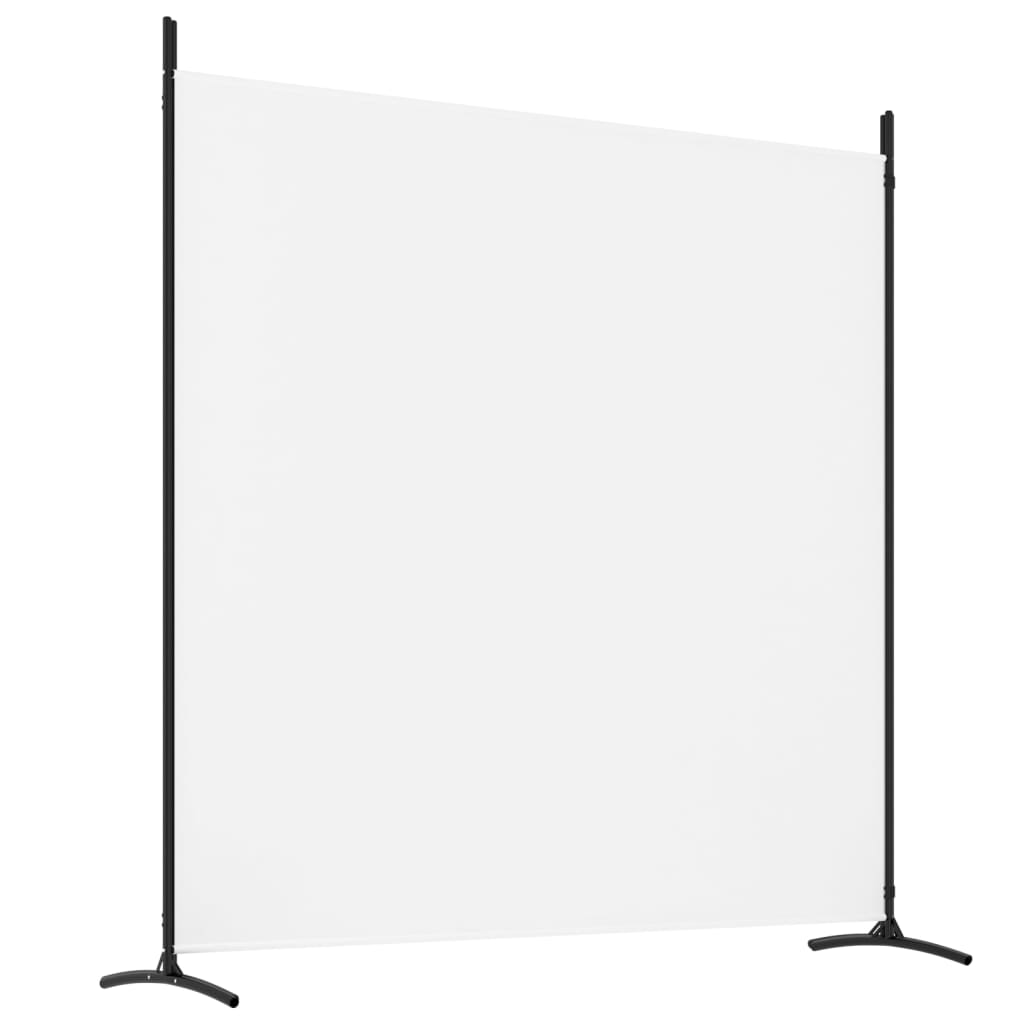 Romdeler 4 Paneler Hvit 698X180 Cm Stoff