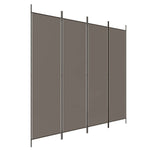 Romdeler 4 Paneler Antrasitt 698X180 Cm Stoff