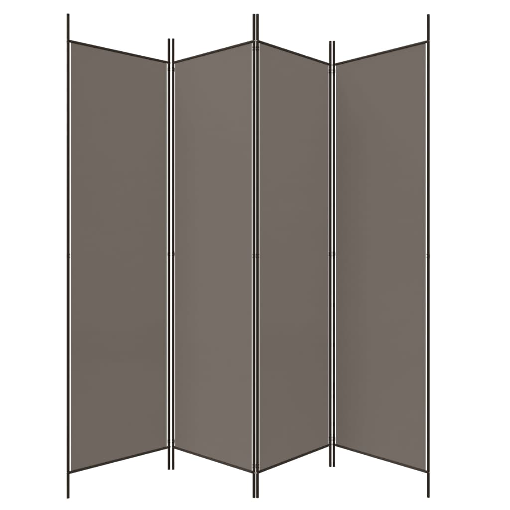 Romdeler 4 Paneler Antrasitt 698X180 Cm Stoff