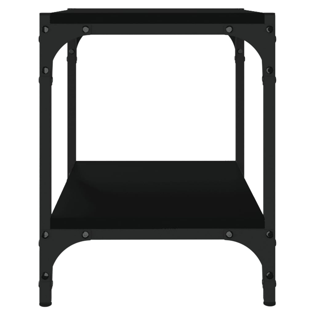 Tv-Benk Svart 40X33X41 Cm Konstruert Tre Og Stål