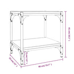 Tv-Benk Svart 40X33X41 Cm Konstruert Tre Og Stål