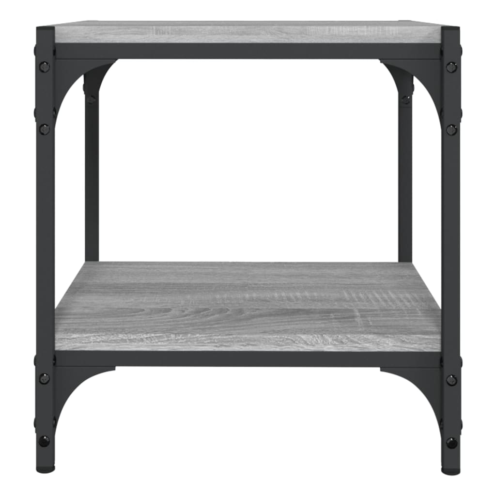 Tv-Benk Grå Sonoma 40X33X41 Cm Konstruert Tre Og Stål
