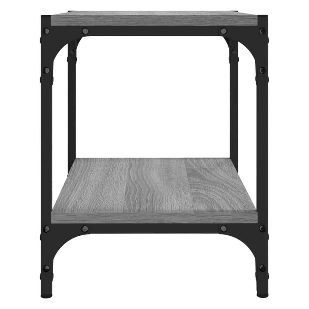 Tv-Benk Grå Sonoma 40X33X41 Cm Konstruert Tre Og Stål