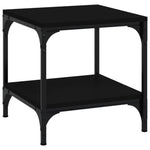 Sidebord 2 Stk Svart 40X40X40 Cm Konstruert Tre