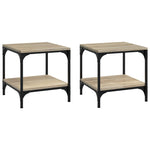Sidebord 2 Stk Sonoma Eik 40X40X40 Cm Konstruert Tre