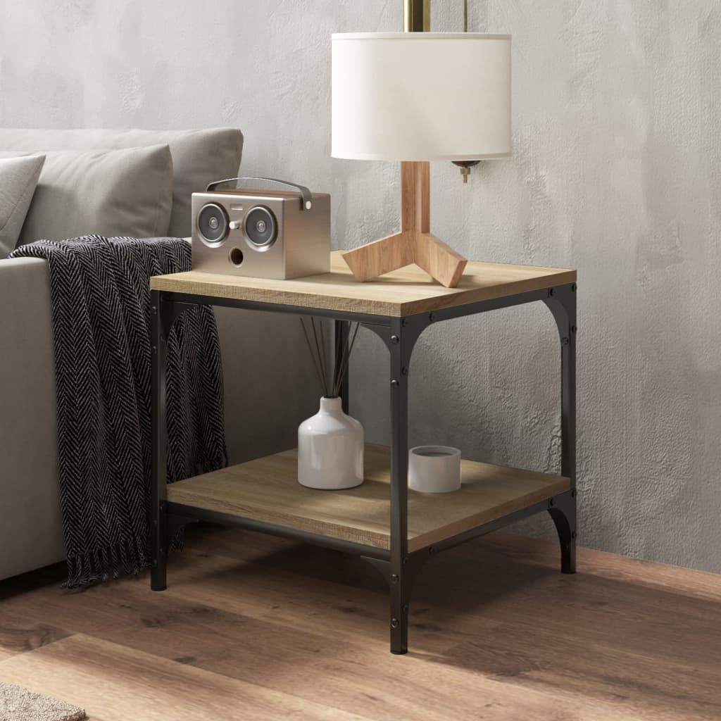 Sidebord 2 Stk Sonoma Eik 40X40X40 Cm Konstruert Tre