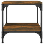 Sidebord 2 Stk Røkt Eik 40X40X40 Cm Konstruert Tre