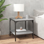 Sidebord 2 Stk Grå Sonoma 40X40X40 Cm Konstruert Tre