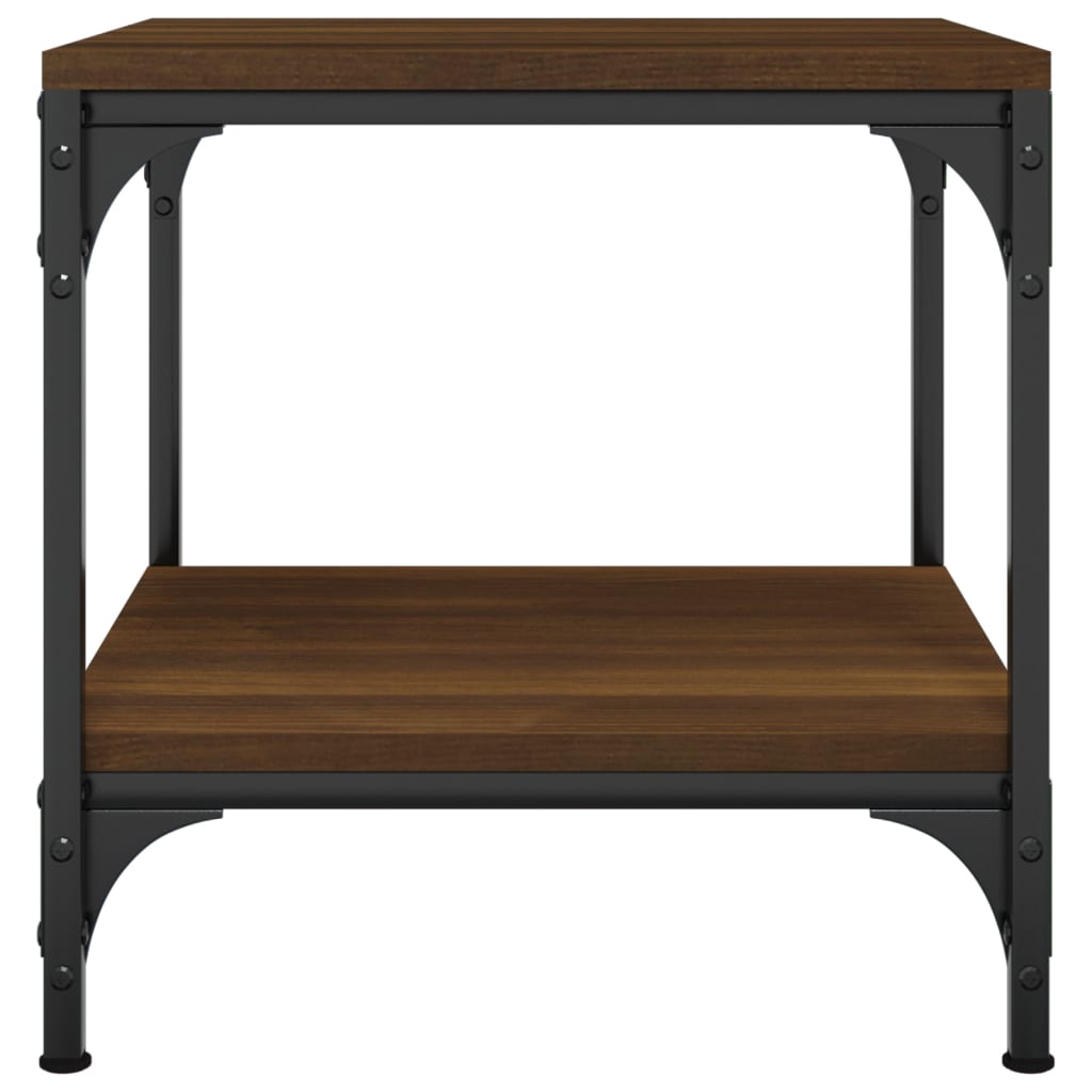 Sidebord 2 Stk Brun Eik 40X40X40 Cm Konstruert Tre