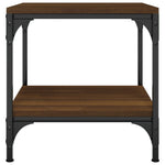 Sidebord 2 Stk Brun Eik 40X40X40 Cm Konstruert Tre