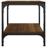 Sidebord 2 Stk Brun Eik 40X40X40 Cm Konstruert Tre