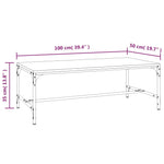 Salongbord Brun Eik 100X50X35 Cm Konstruert Tre