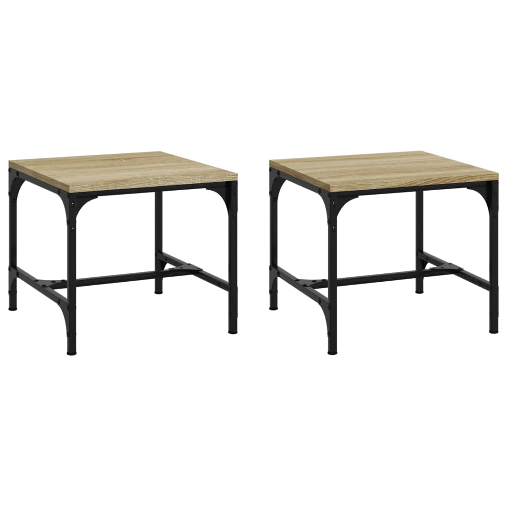 Sidebord 2 Stk Sonoma Eik 40X40X35 Cm Konstruert Tre
