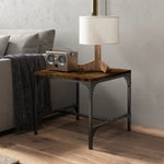Sidebord 2 Stk Røkt Eik 40X40X35 Cm Konstruert Tre
