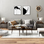 Sidebord 2 Stk Røkt Eik 40X40X35 Cm Konstruert Tre