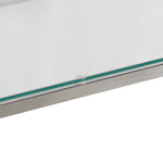Konsollbord Sølv Rustfritt Stål Og Herdet Glass