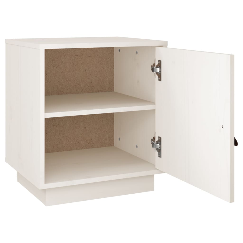 Nattbord Hvit 40X34X45 Cm Heltre Furu