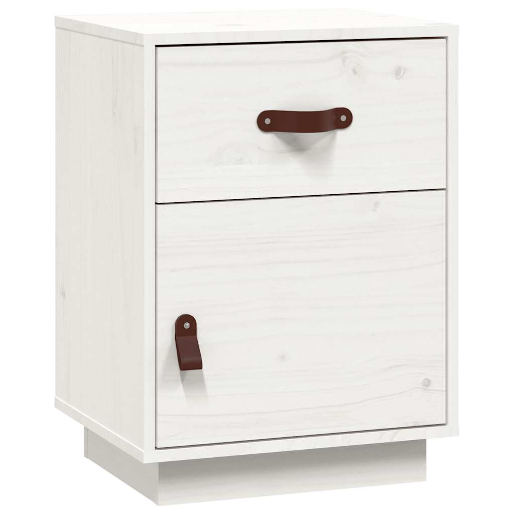 Nattbord Hvit 40X34X55 Cm Heltre Furu