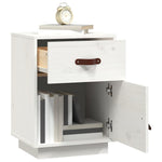Nattbord Hvit 40X34X55 Cm Heltre Furu