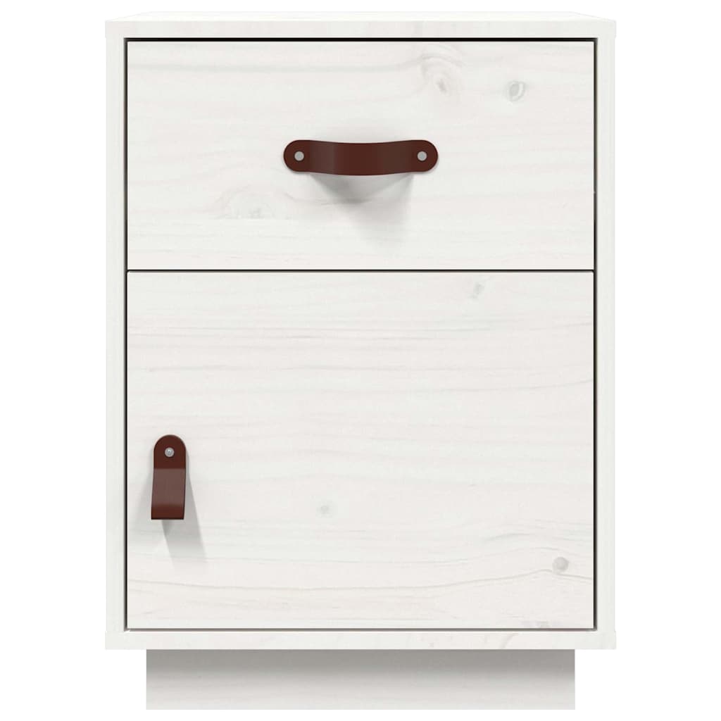 Nattbord Hvit 40X34X55 Cm Heltre Furu