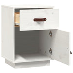 Nattbord Hvit 40X34X55 Cm Heltre Furu