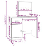 Sminkebord Honningbrun 95X50X134 Cm Heltre Furu