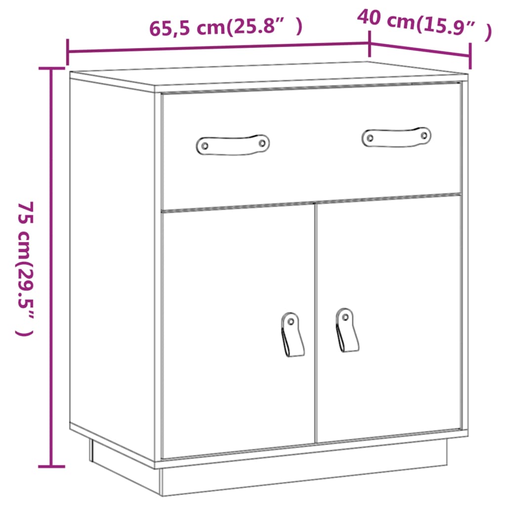 Skjenk 65,5X40X75 Cm Heltre Furu