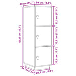 Highboard 34X40X108,5 Cm Heltre Furu