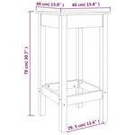 Barstoler 2 Stk Hvit 40X40X78 Cm Heltre Furu