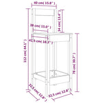 Barstoler 2 Stk 40X41,5X112 Cm Heltre Furu