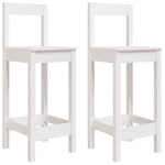 Barstoler 2 Stk Hvit 40X41,5X112 Cm Heltre Furu