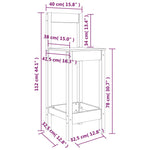 Barstoler 2 Stk Svart 40X41,5X112 Cm Heltre Furu