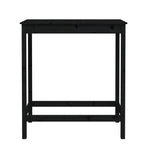 Barbord Svart 100X50X110 Cm Heltre Furu