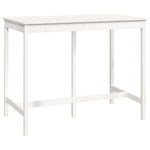 Barbord Hvit 140X80X110 Cm Heltre Furu
