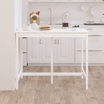 Barbord Hvit 140X80X110 Cm Heltre Furu